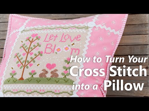 Video: How To Cross Stitch On Pillows
