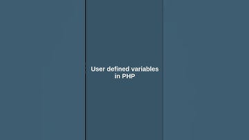 User defined variables in PHP #computerscience