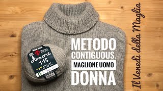 Maglione uomo  donna con Metodo Contiguous  il Venerdì della Maglia