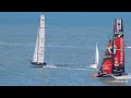 America`s Cup AC75 Yachts Te Aihe & Defiant Sailing in the same Patch Auckland - September 21, 2020