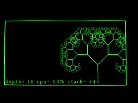 pythagor fractal trees and cpu usage (stm32f103)