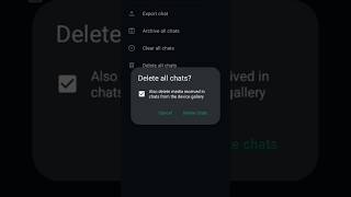 How To Delete All Chats History Of Whatsapp watsaap Sari Chats History Ko  Kaise Delete Kari 