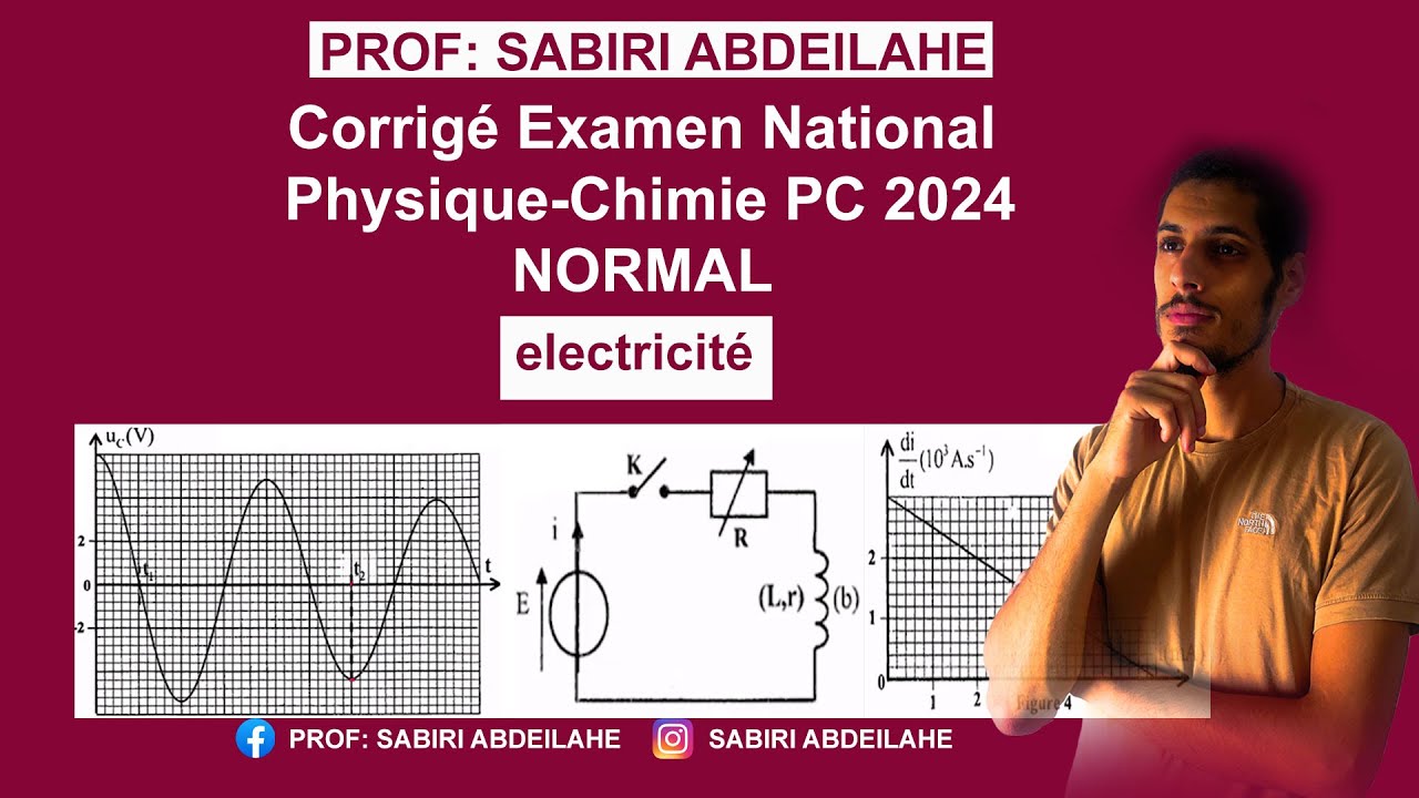 Corrigé Examen National Physique-Chimie PC 2024 normale partie(electricité )