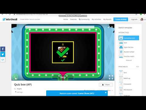 How to make a game show quiz using word wall (Basic)