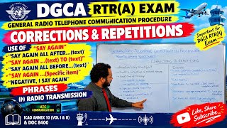 DGCA RTR(A) Exam | Corrections & Repetitions | “SAY AGAIN” & “NEGATIVE, I SAY AGAIN” screenshot 5