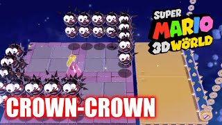 Super Mario 3D World - World Crown Crown - 100% Playthrough - All Green Stars \& All Stamps
