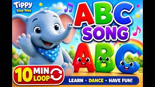 Celebrity ABC Song for Kids/Toddlers🐘 10 Minute Repeat Loop 🔁  Learn & Dance with Tippy Profile