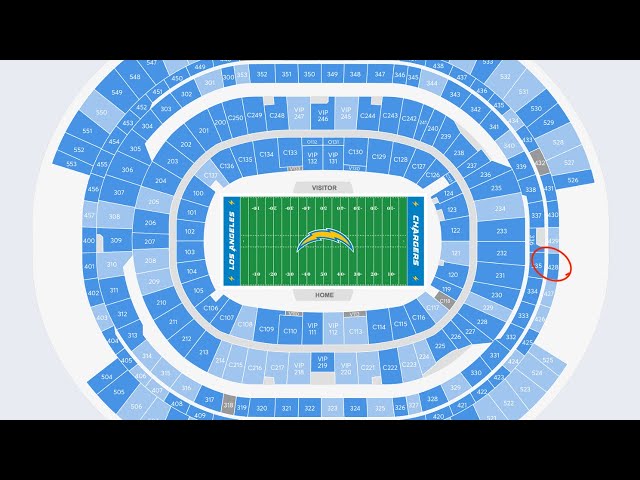 sofi stadium football seating chart