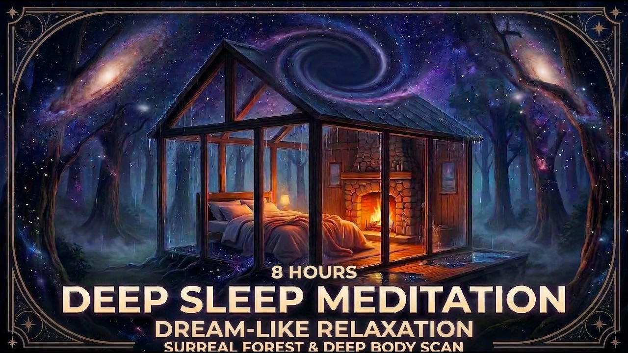 8 HR Guided Sleep Meditation 🌙 Surreal Forest & Deep Body Scan for ...