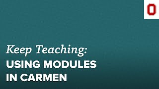 Celebrity Quick Tip: Using Modules in CarmenCanvas Profile