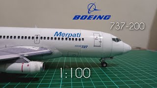 Paper Replika Models || Merpati Nusantara Airlines Boeing 737-200