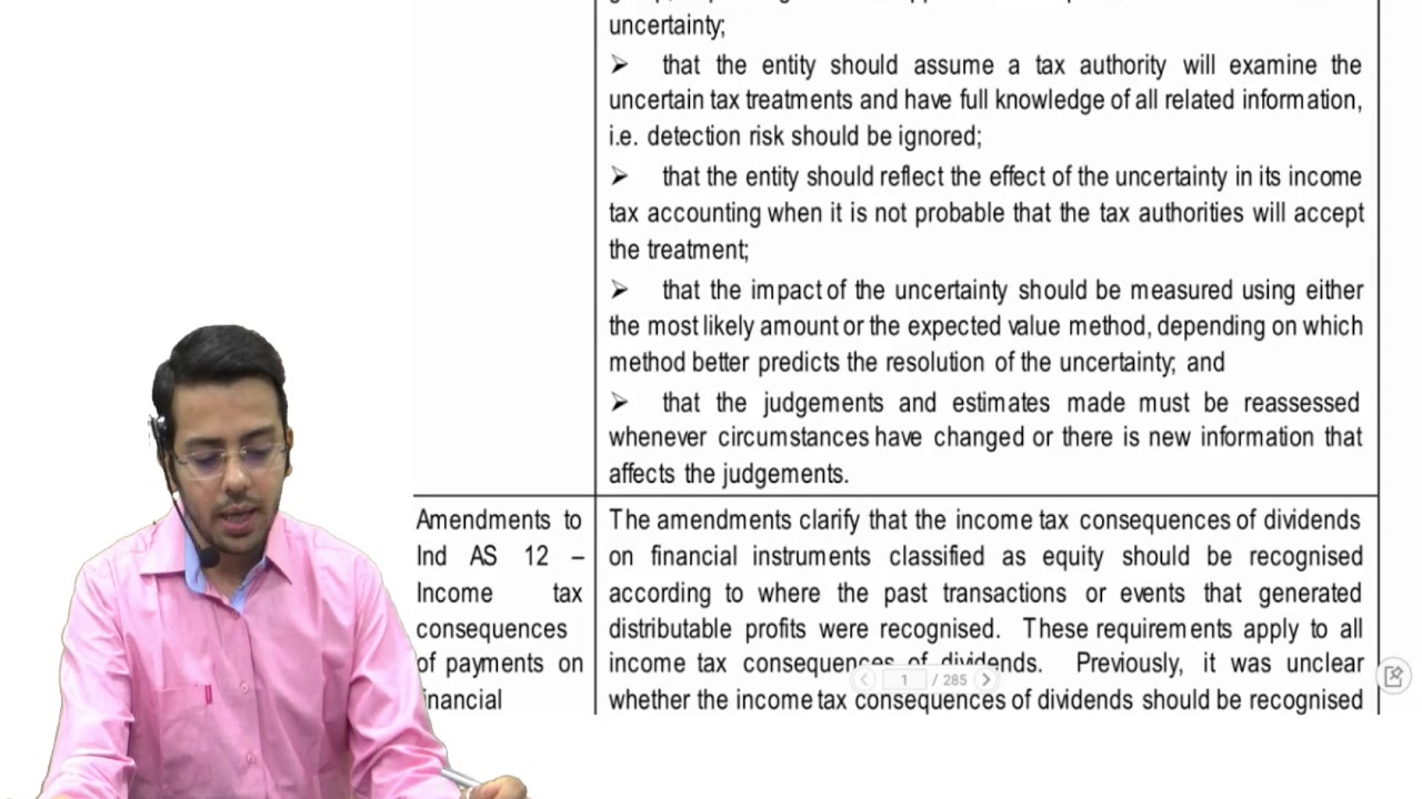 CA Final Financial Reporting Nov 19 onwards amendment