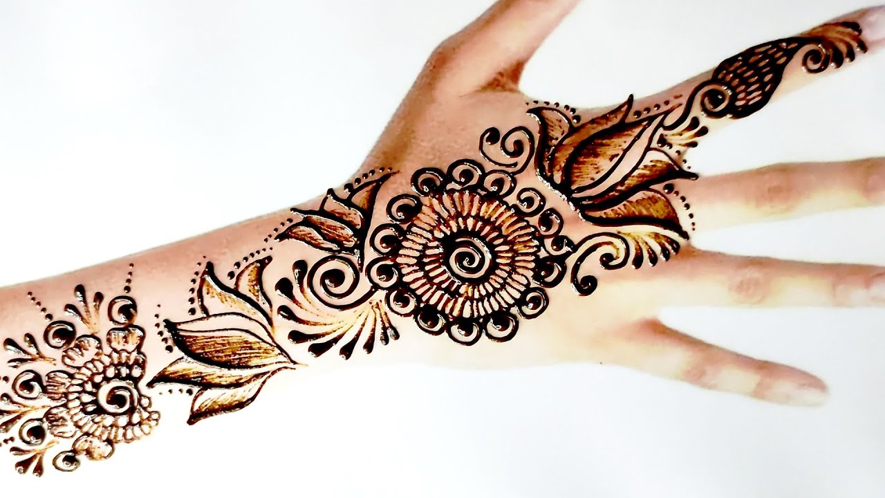 Arabic mehndi design 2022/back hand mehndi design 2022/mehndi design ...