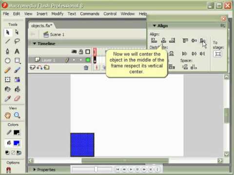 10. Tutorial Flash 8 - Aligning Objects.avi