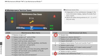 What to do with B16 maintenance due soon for Honda Ridgeline?