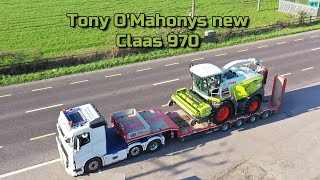 The arrival of Tony O'Mahonys new Claas Jaguar 970!!!