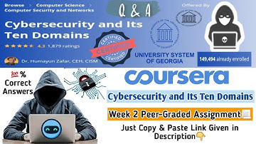 Coursera | Cybersecurity and Its Ten Domains | Week 2 Peer-Graded Assignment Answers | Full Marks