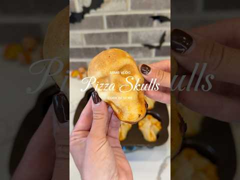 Spooky Pizza Skulls Were An Absolute Hit Super Easy To Make Pizzaskulls Cookwithme Asmrvlog