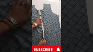 Designer kurti cutting and stitching /A line kurti stitching with coller neck design #short