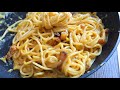 Espaguetis a la carbonara auténticos (SIN NATA)