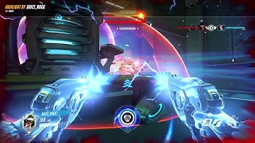 Tracer Ana Zarya ultimates combo. Overwatch. Mayhem quadruple kill.