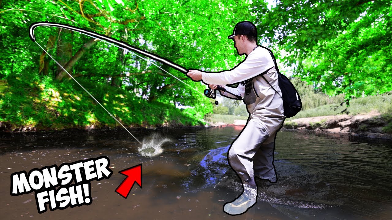 Fishing a TINY URBAN Creek for PREHISTORIC MONSTERS!!! 