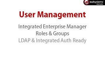 User Management - OutSystems Agile Platform 6.0