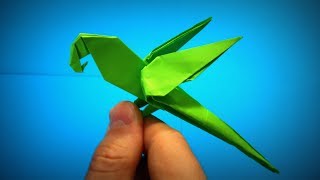 Origami papegøje Sådan fremstilles en papegøje