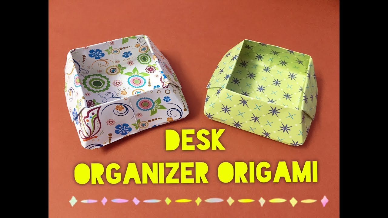 Desk Organizer Origami DIY YouTube