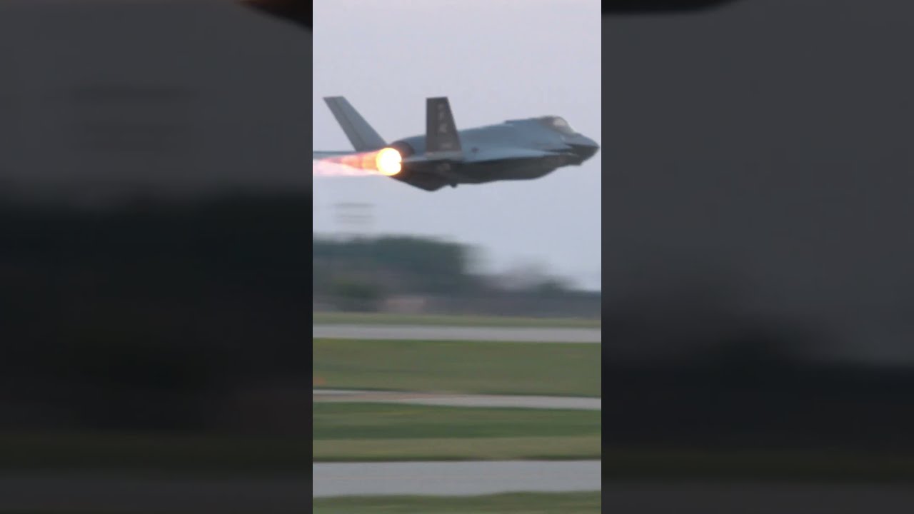 F 35A Full Afterburner Takeoff