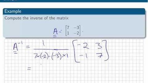 Matrices: 10 Inverse matrices 2 x 2