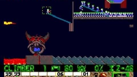 Lemmings Genesis/Mega Drive Walkthrough: Mayhem Level 10