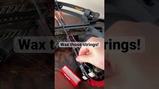 Wax those strings! Crossbow maintenance.