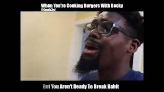 Cooking Burgers With Becky