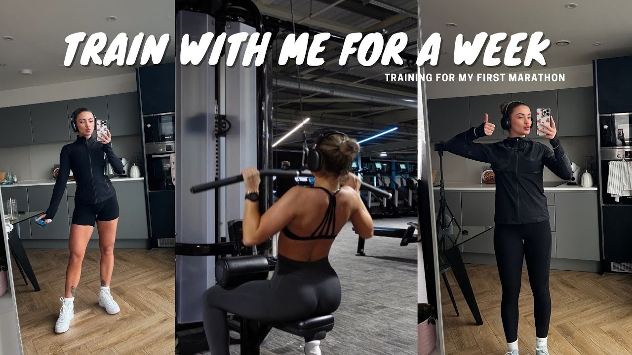 TRAIN WITH ME FOR A WEEK | My marathon training split | 6 day workout ...