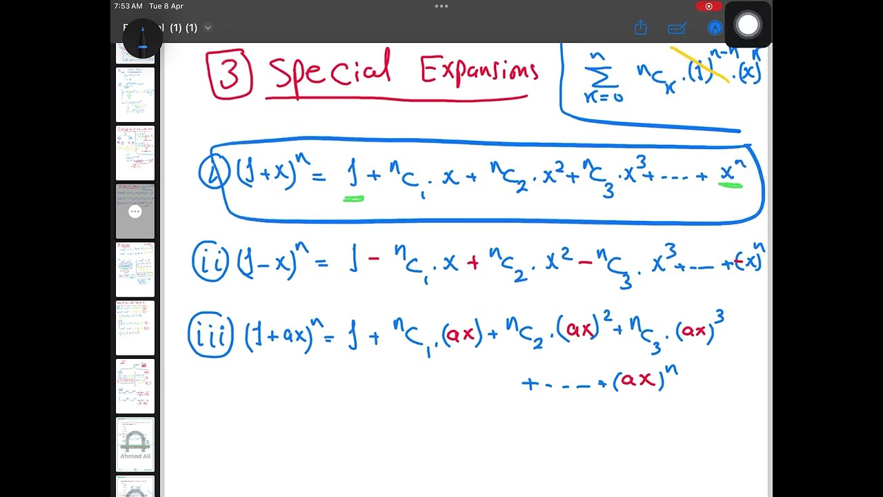 Binomial theorem (Solve - School Book) | Algebra | Secondary 3 | Eng/Ahmed Ali