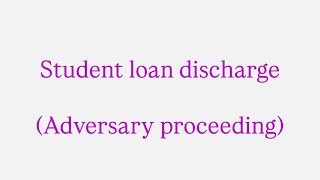 Student loans ARE dischargeable!!!