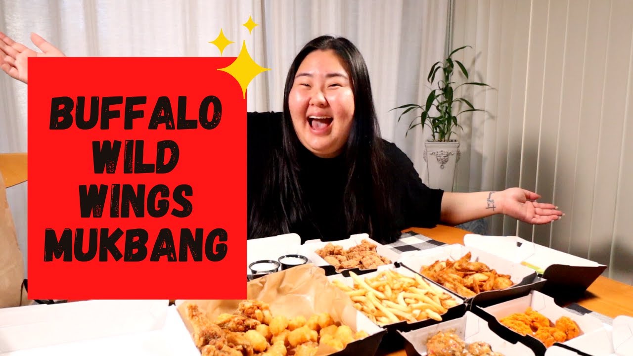 BUFFALO WILD WINGS MUKBANG + BROTHER'S FIRST TIME TRYING | Michelle Choi