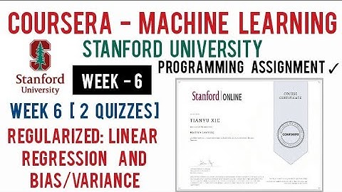 Coursera: Machine Learning Week 6 Quiz and Programming Assignment: Regularized Linear Regression