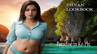 4K AI Art Indian Lookbook on Paradise in Ko Phi Phi, Thailand