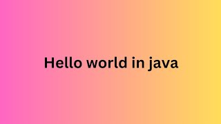 java | oop | hello world in java | java first program #java #programming #trending #oop #viral #code