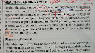 What is Health Planning