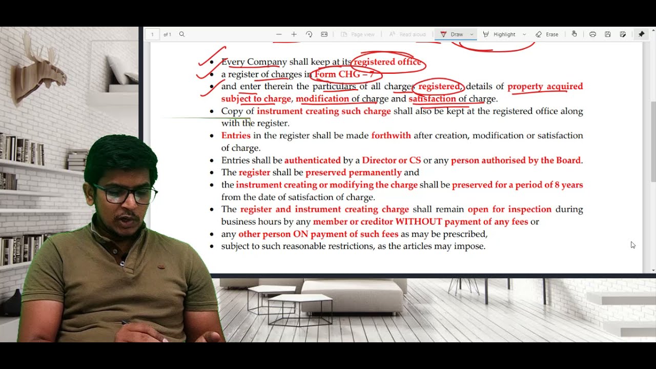 Section 81 and 85 of Companies Act 2013 | Register of Charge