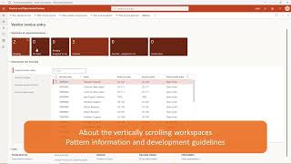 About the vertically scrolling workspaces - Dynamics 365 Finance and Operations