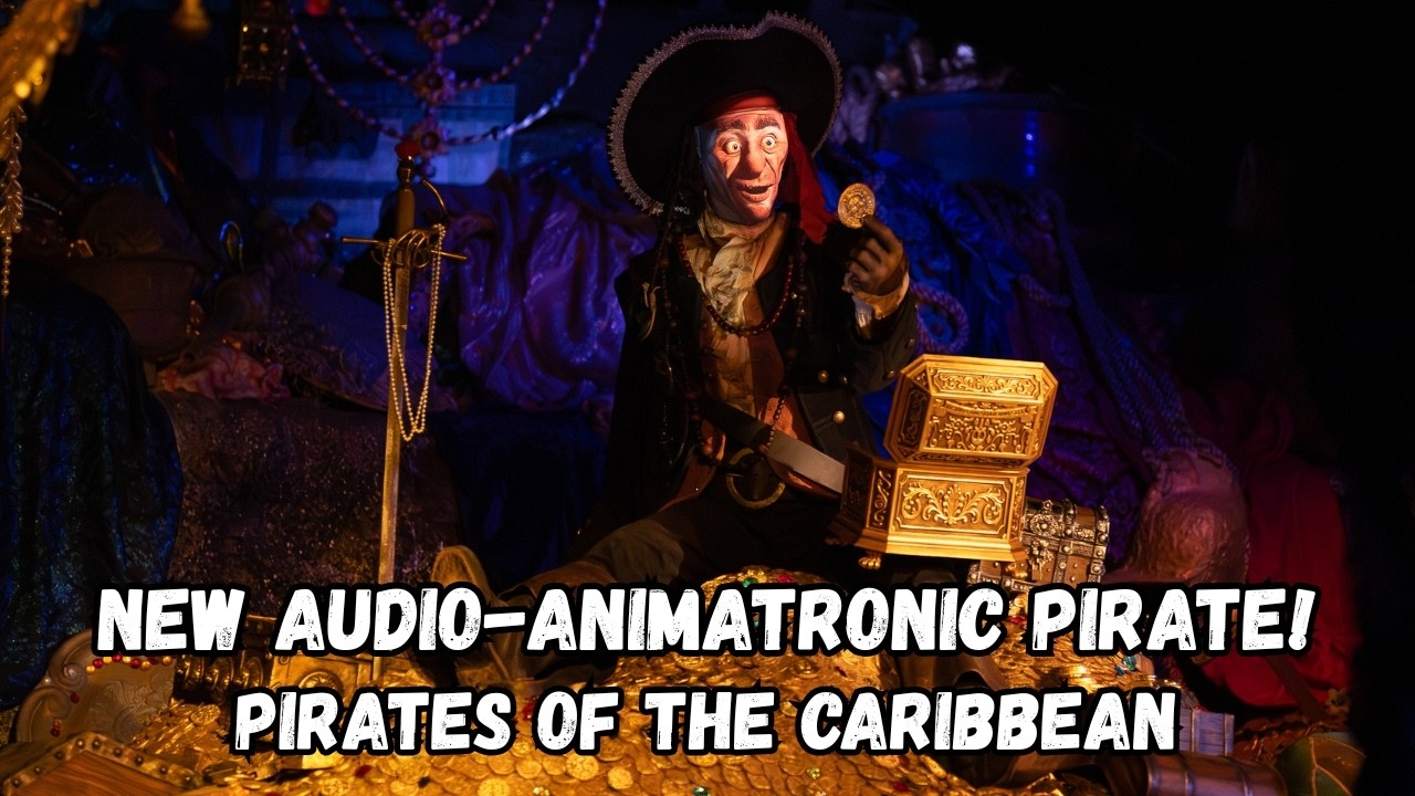 New Pirate Audio Animatronic in Disneyland's Pirates of the Caribbean   4K