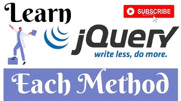 jQuery Lecture - 40 Each Method Tutorial in Hindi / Urdu