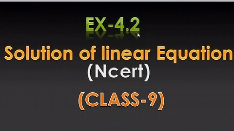 Linear Equation Two Variables || Class 9 math || Ex 4.2 #ncert #maths #class9maths