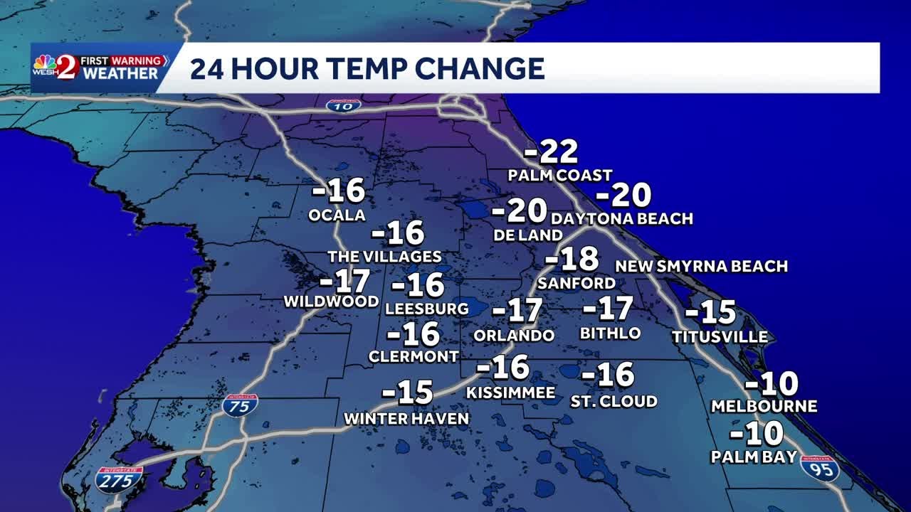 Central Florida under a cold weather advisory; temps to drop