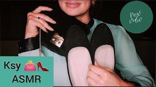 АСМР новая обувь/таппинг по обуви/меховая сумочка/цепочка/tapping/new shoes/relax sound/scrething