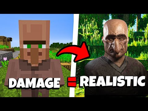 If I Take Damage Minecraft Gets More Realistic | Minecraft Hindi